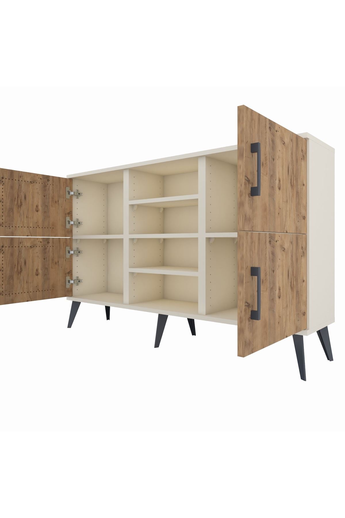 Arges Konsol 5 Raflı 4 Kapaklı 132x30x83 - S144M034V01A