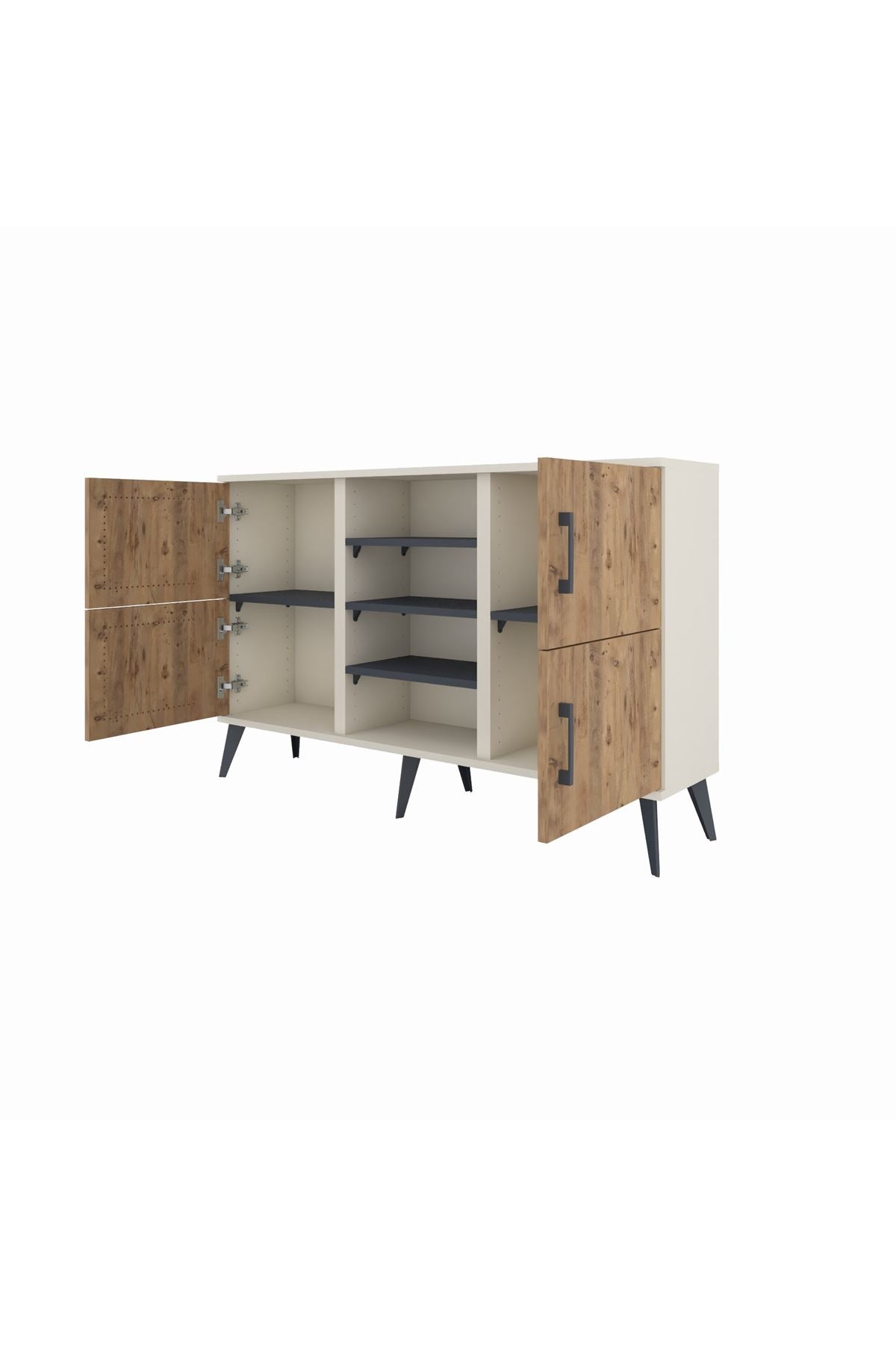 Arges Konsol 5 Raflı 4 Kapaklı 132x30x83 - S144M034V02A
