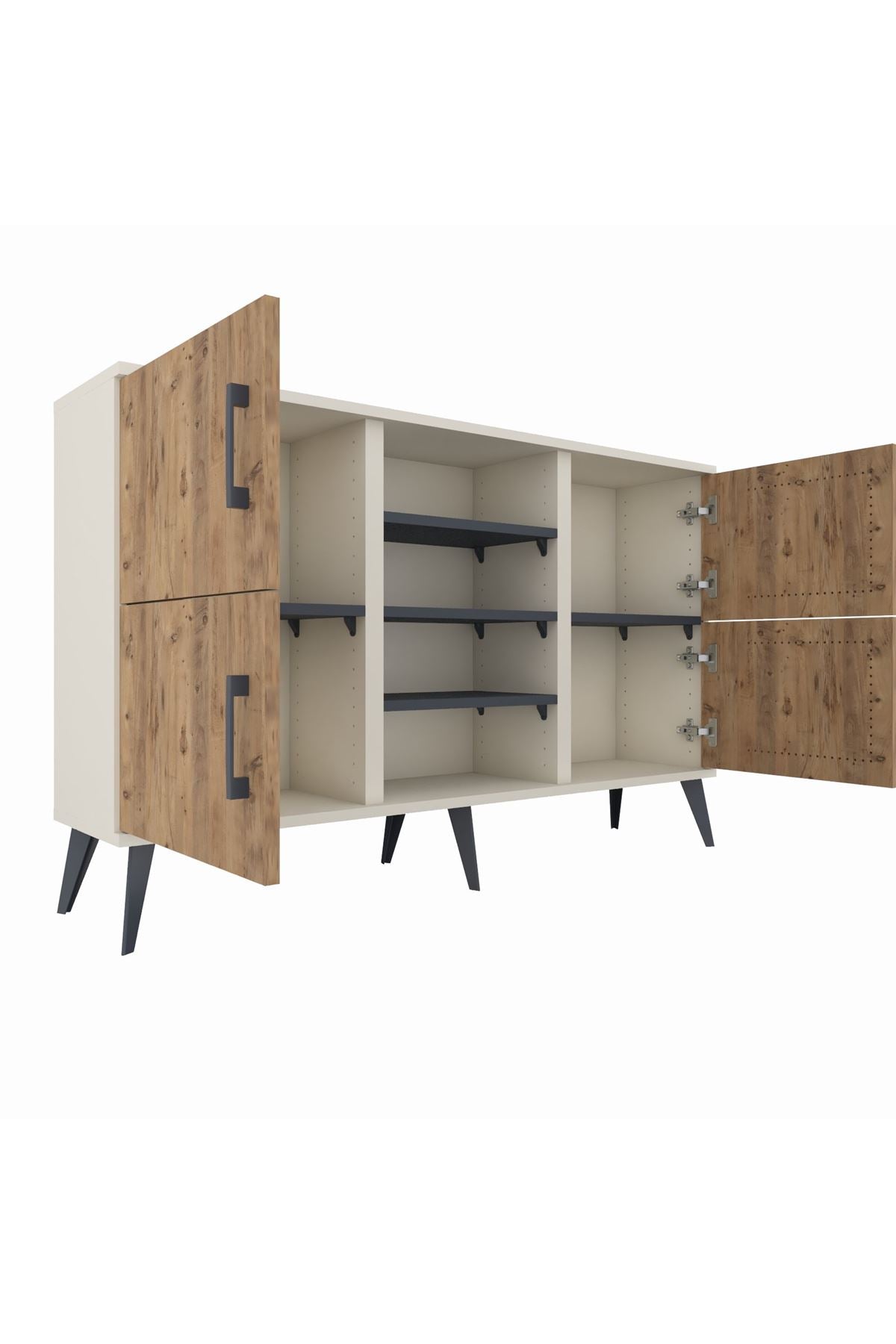 Arges Konsol 5 Raflı 4 Kapaklı 132x30x83 - S144M034V02A