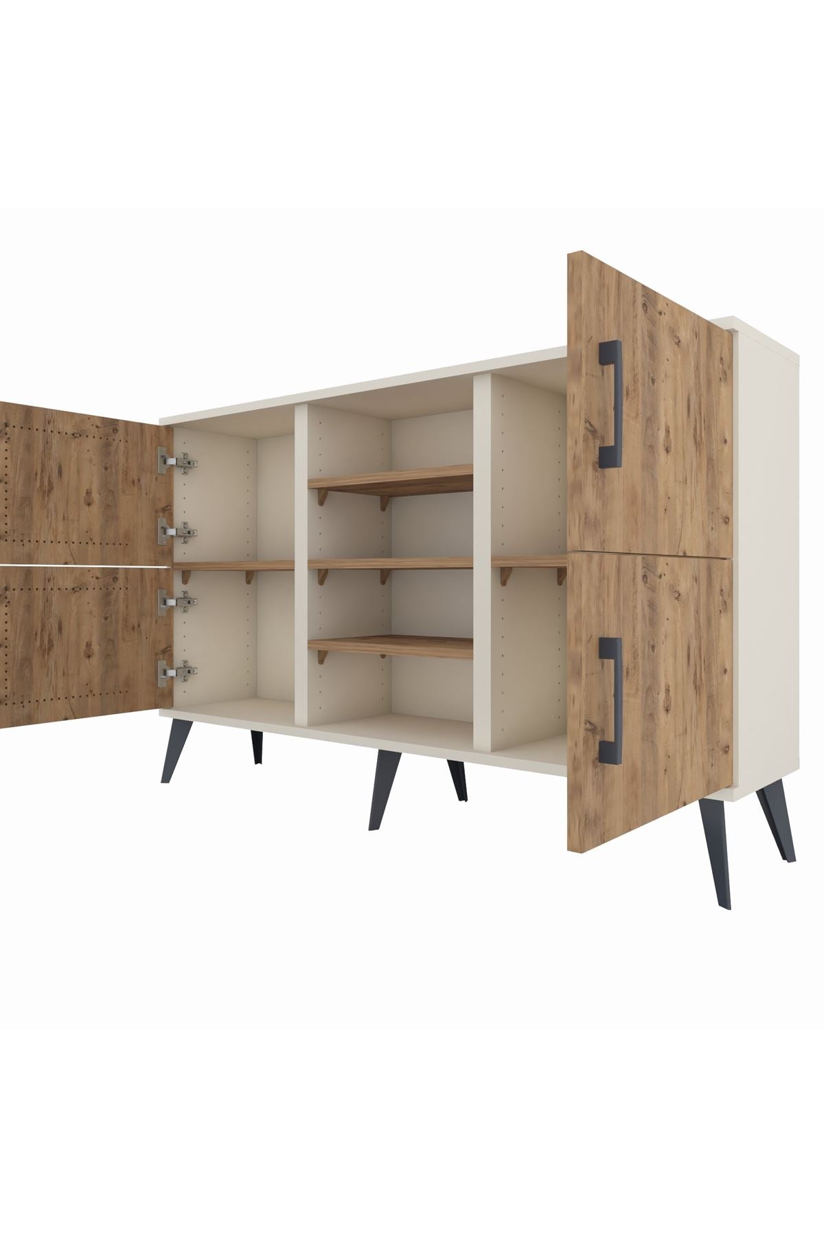 Arges Konsol 5 Raflı 4 Kapaklı 132x30x83 - S144M034V03A