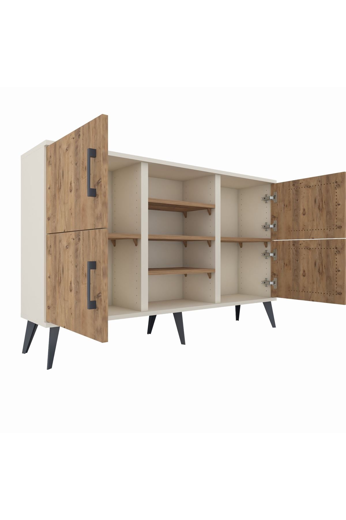 Arges Konsol 5 Raflı 4 Kapaklı 132x30x83 - S144M034V03A