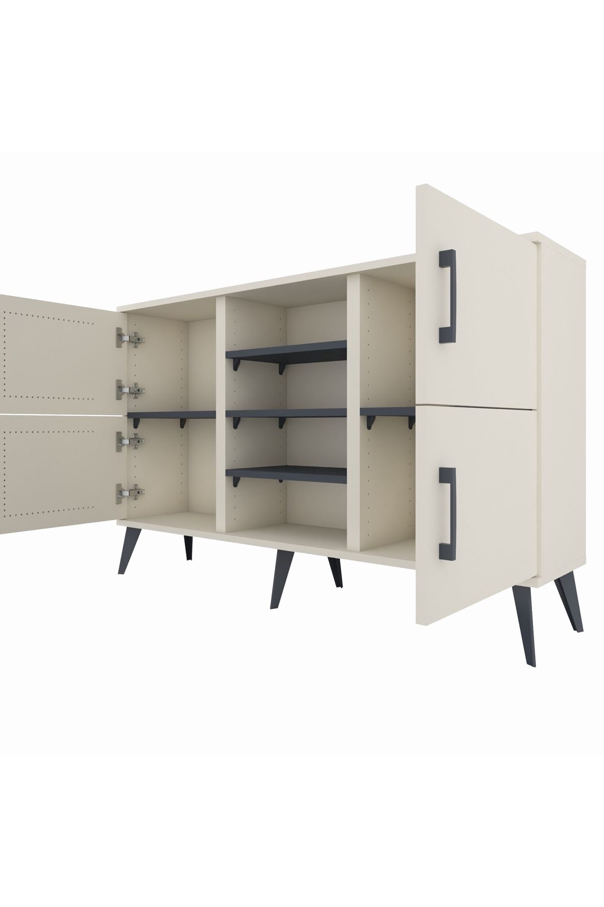 Arges Konsol 5 Raflı 4 Kapaklı 132x30x83 - S144M034V05A