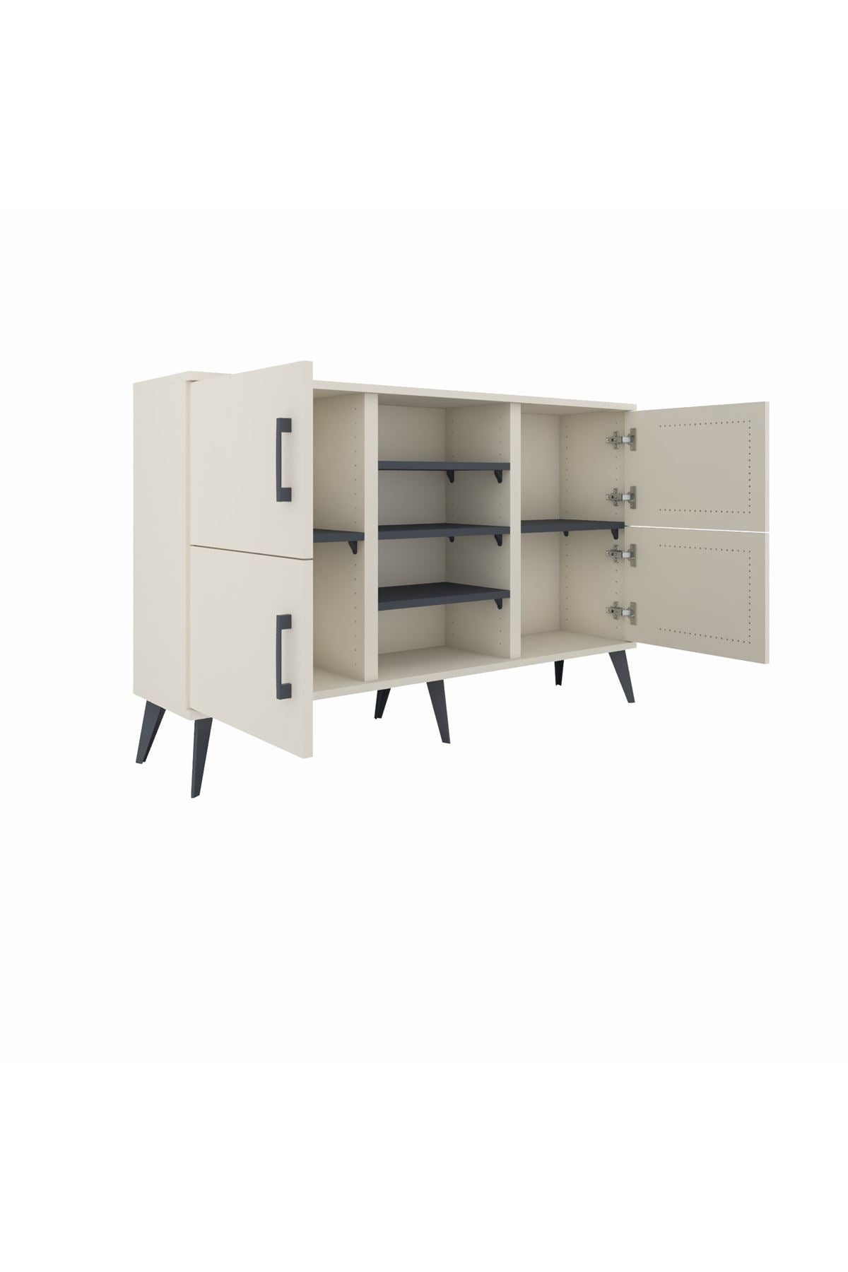 Arges Konsol 5 Raflı 4 Kapaklı 132x30x83 - S144M034V05A