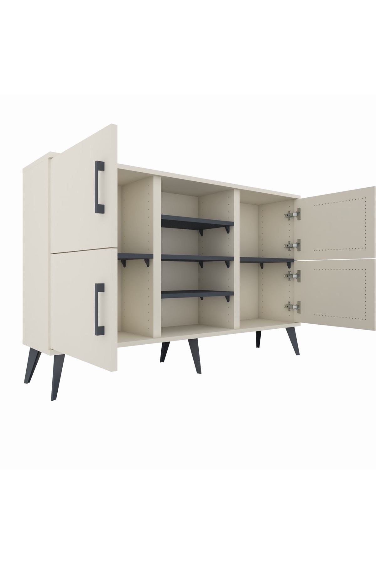 Arges Konsol 5 Raflı 4 Kapaklı 132x30x83 - S144M034V05A