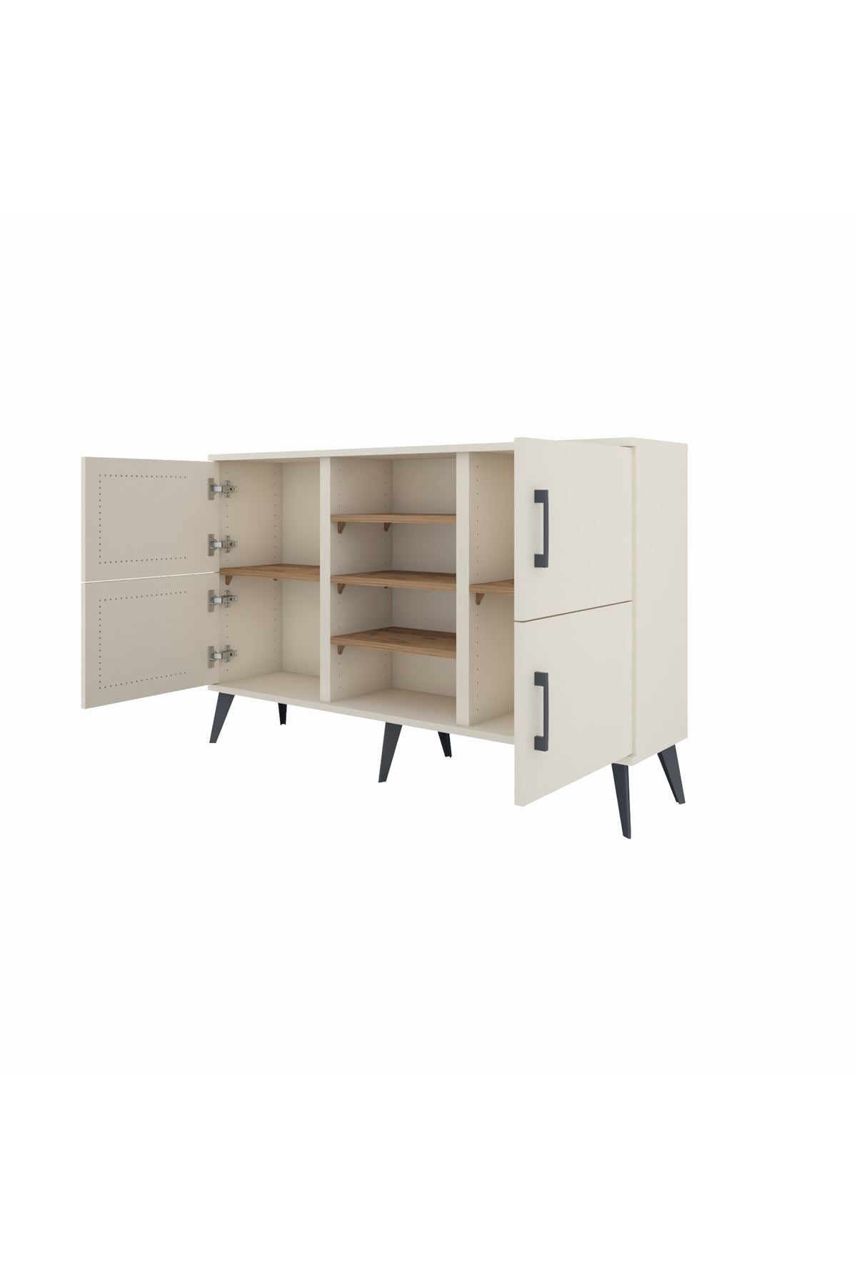 Arges Konsol 5 Raflı 4 Kapaklı 132x30x83 - S144M034V06A