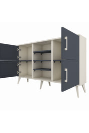 Arges Konsol 5 Raflı 4 Kapaklı 132x30x83 - S144M034V08A