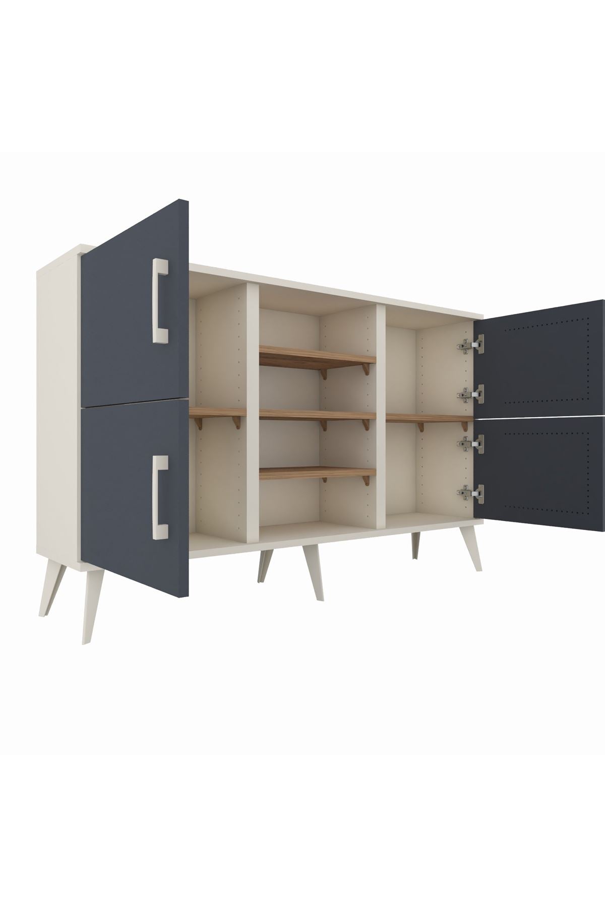 Arges Konsol 5 Raflı 4 Kapaklı 132x30x83 - S144M034V09A