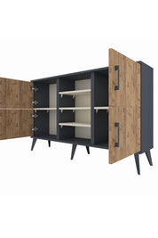 Arges Konsol 5 Raflı 4 Kapaklı 132x30x83 - S144M034V10A