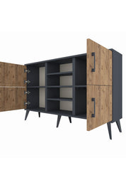 Arges Konsol 5 Raflı 4 Kapaklı 132x30x83 - S144M034V11A