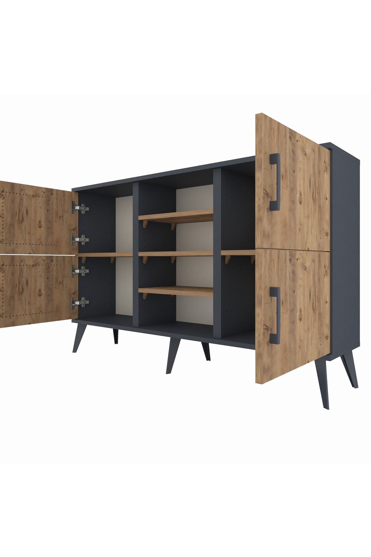Arges Konsol 5 Raflı 4 Kapaklı 132x30x83 - S144M034V12A