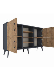 Arges Konsol 5 Raflı 4 Kapaklı 132x30x83 - S144M034V12A