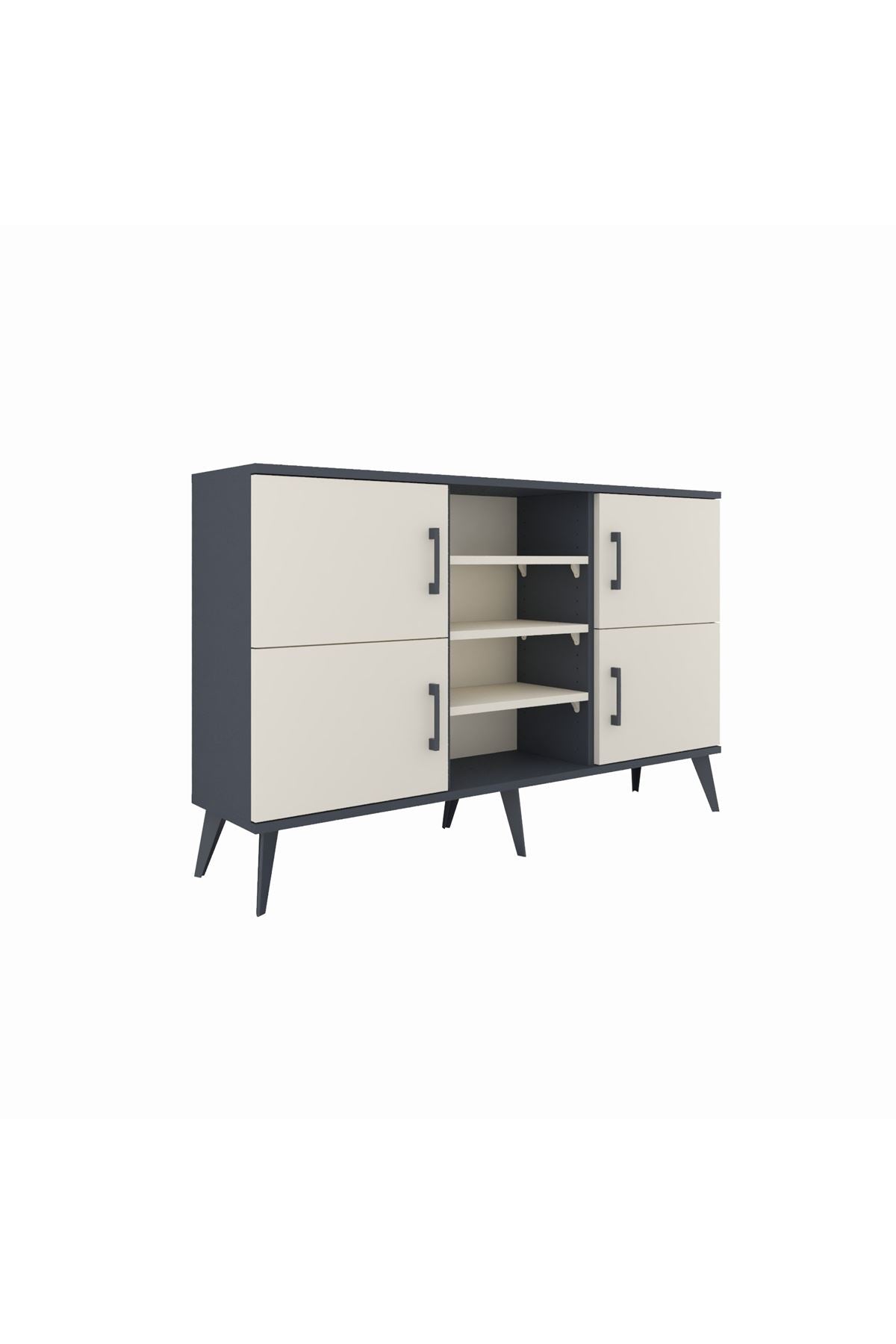 Arges Konsol 5 Raflı 4 Kapaklı 132x30x83 - S144M034V13A