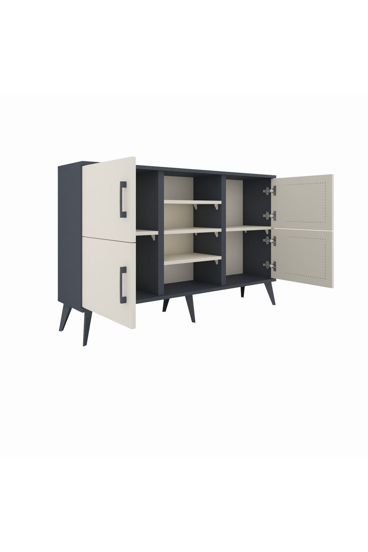 Arges Konsol 5 Raflı 4 Kapaklı 132x30x83 - S144M034V13A