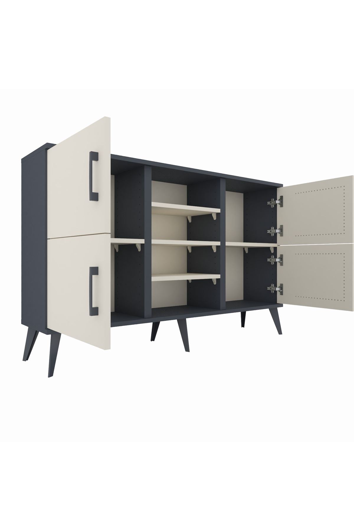 Arges Konsol 5 Raflı 4 Kapaklı 132x30x83 - S144M034V13A
