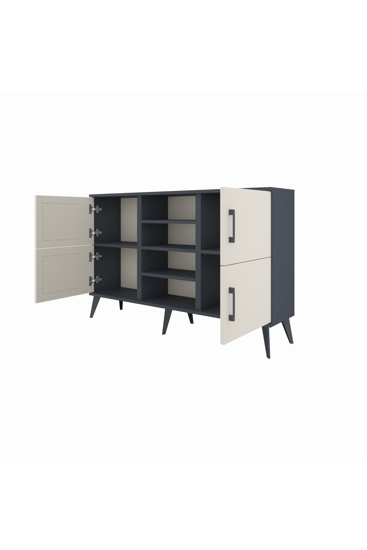 Arges Konsol 5 Raflı 4 Kapaklı 132x30x83 - S144M034V14A