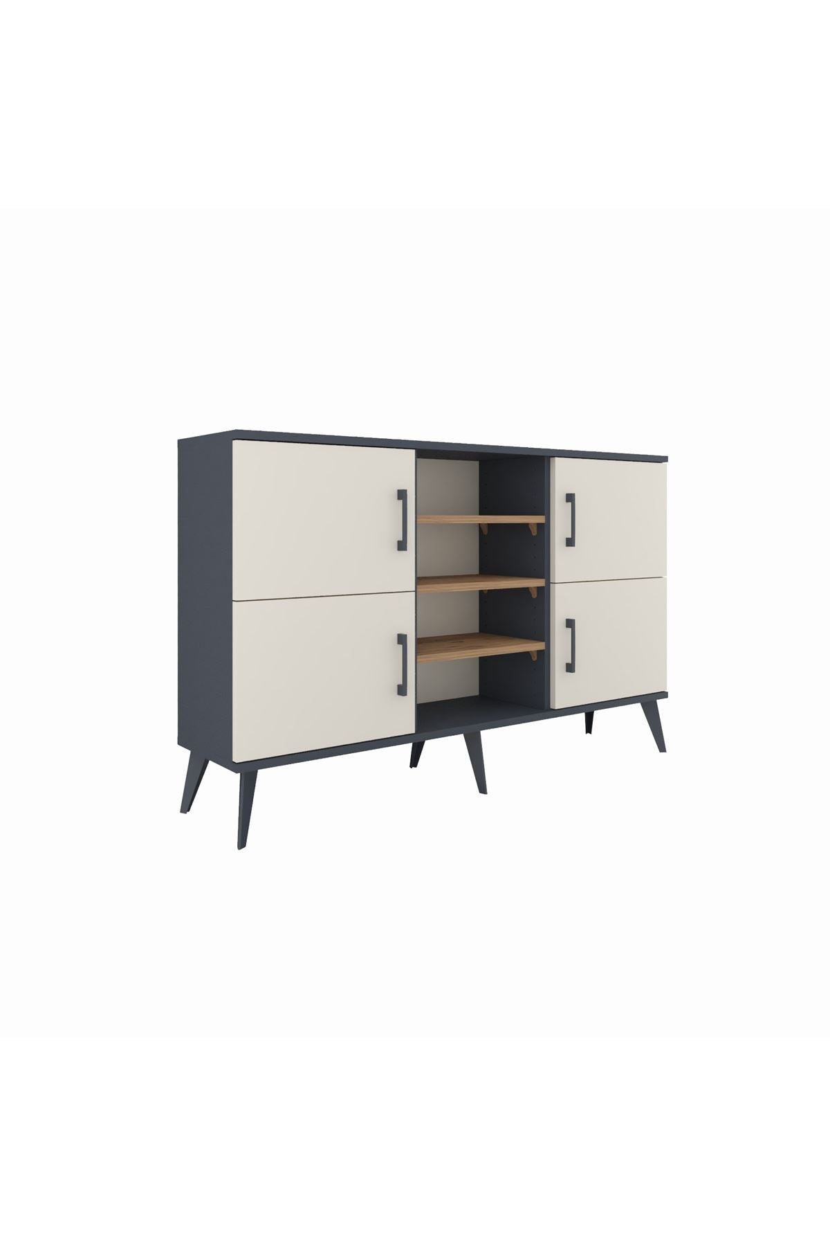 Arges Konsol 5 Raflı 4 Kapaklı 132x30x83 - S144M034V15A