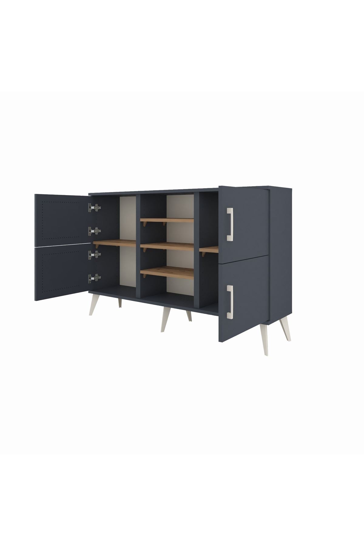 Arges Konsol 5 Raflı 4 Kapaklı 132x30x83 - S144M034V18A