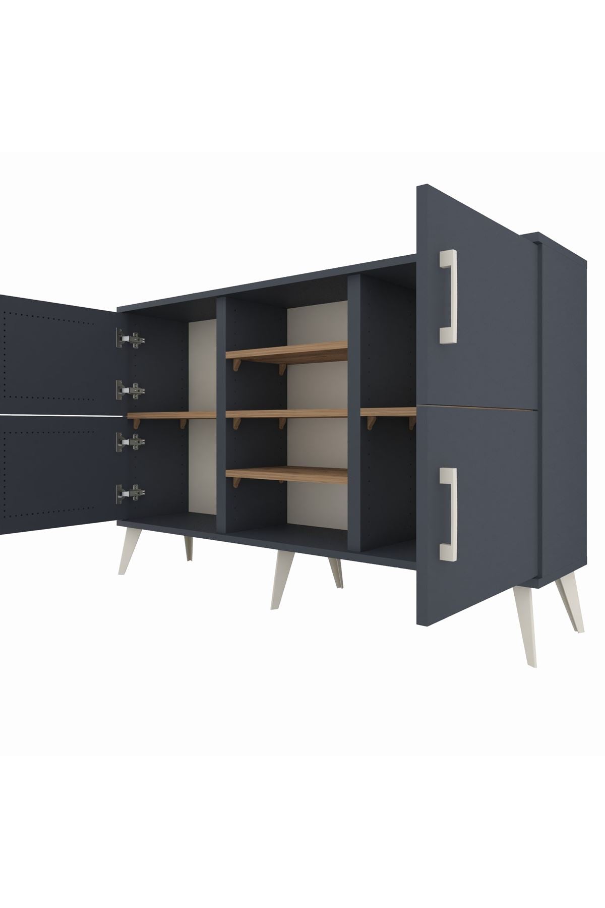 Arges Konsol 5 Raflı 4 Kapaklı 132x30x83 - S144M034V18A