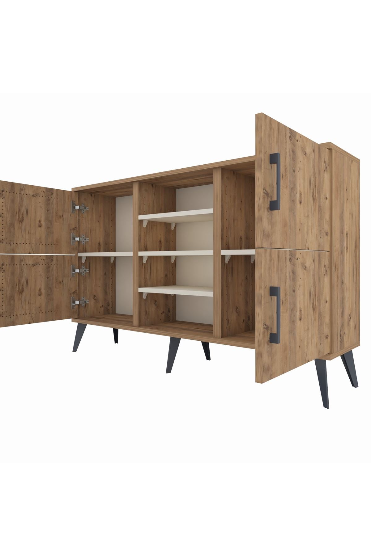 Arges Konsol 5 Raflı 4 Kapaklı 132x30x83 - S144M034V19A