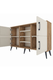 Arges Konsol 5 Raflı 4 Kapaklı 132x30x83 - S144M034V22A