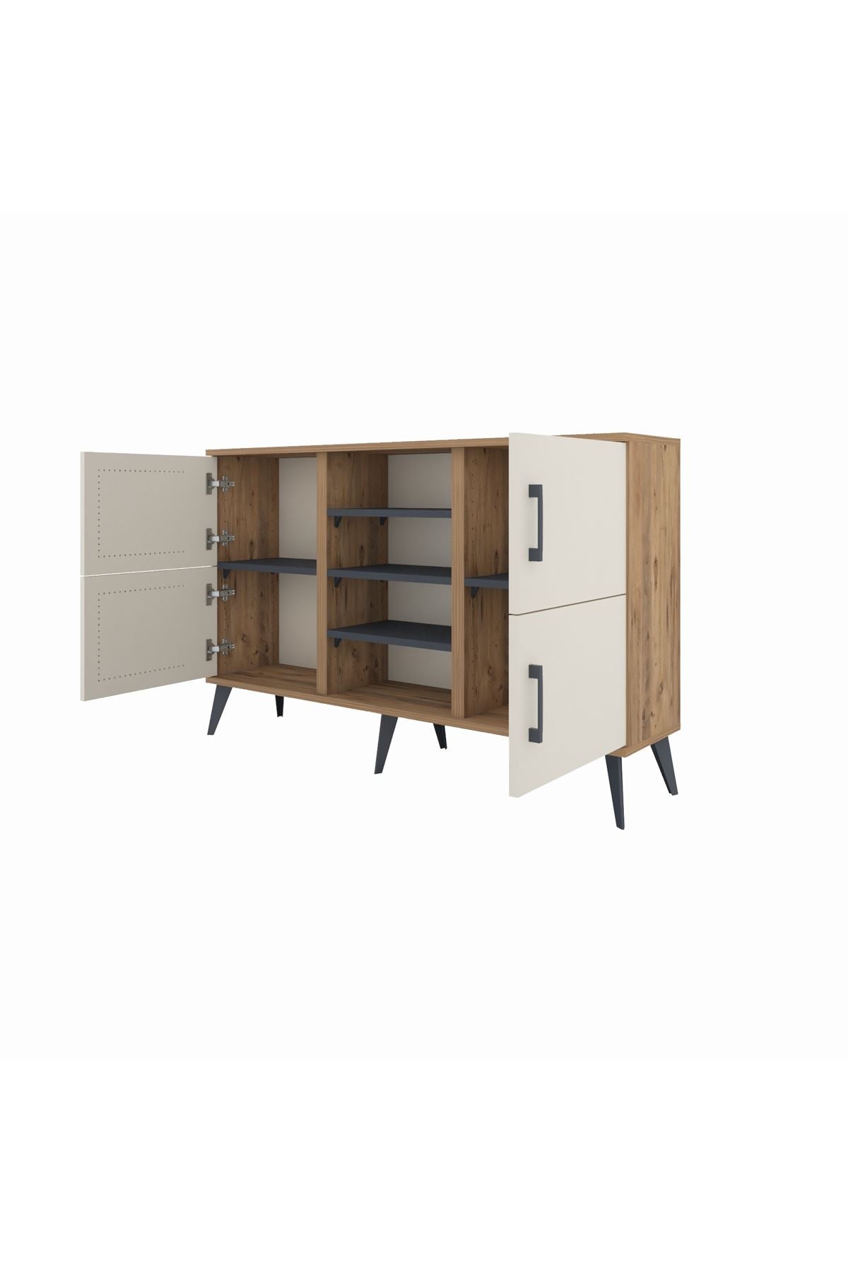 Arges Konsol 5 Raflı 4 Kapaklı 132x30x83 - S144M034V23A