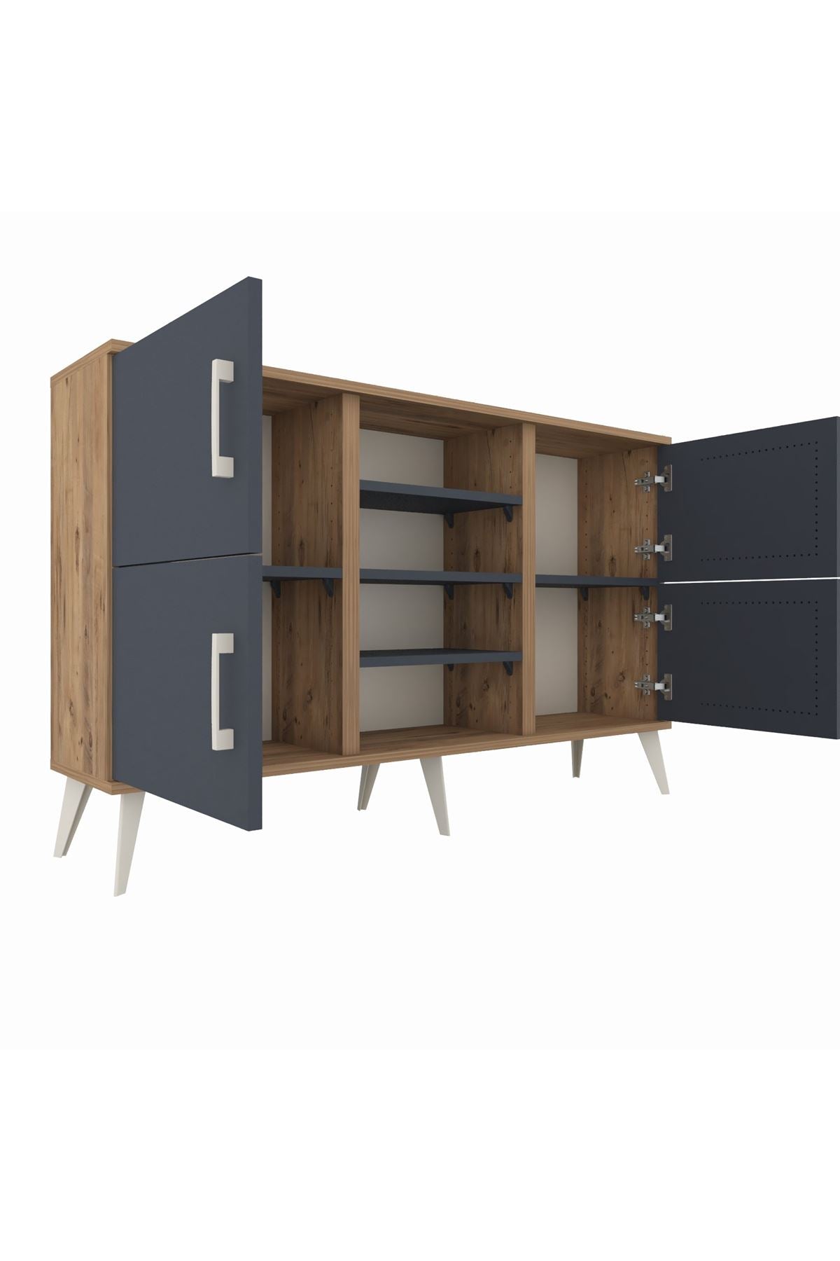 Arges Konsol 5 Raflı 4 Kapaklı 132x30x83 - S144M034V26A
