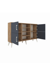 Arges Konsol 5 Raflı 4 Kapaklı 132x30x83 - S144M034V27A