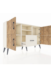 Arges Konsol 4 Raflı Tek Çekmeceli 4 Kapaklı 132x30x83 - S144M035V01A