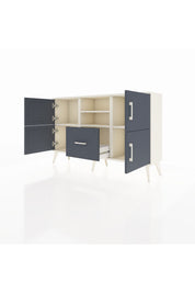 Arges Konsol 4 Raflı Tek Çekmeceli 4 Kapaklı 132x30x83 - S144M035V08A