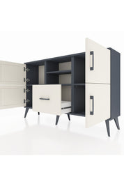 Arges Konsol 4 Raflı Tek Çekmeceli 4 Kapaklı 132x30x83 - S144M035V13A