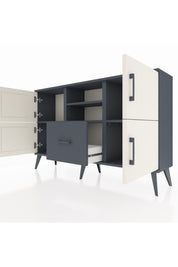 Arges Konsol 4 Raflı Tek Çekmeceli 4 Kapaklı 132x30x83 - S144M035V14A