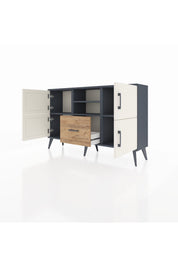 Arges Konsol 4 Raflı Tek Çekmeceli 4 Kapaklı 132x30x83 - S144M035V15A
