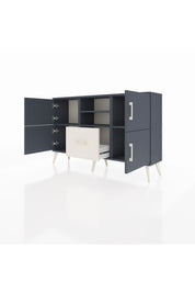 Arges Konsol 4 Raflı Tek Çekmeceli 4 Kapaklı 132x30x83 - S144M035V16A