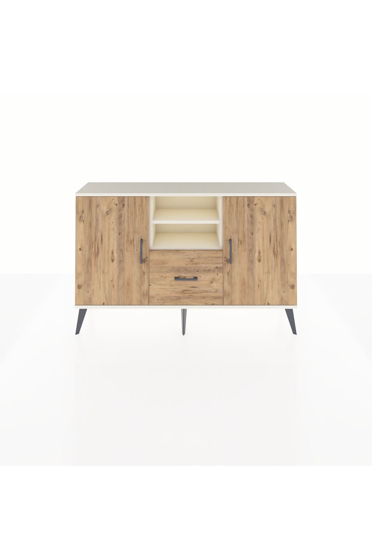 Arges Konsol 4 Raflı Tek Çekmeceli 2 Kapaklı 132x30x83 - S144M036V03A