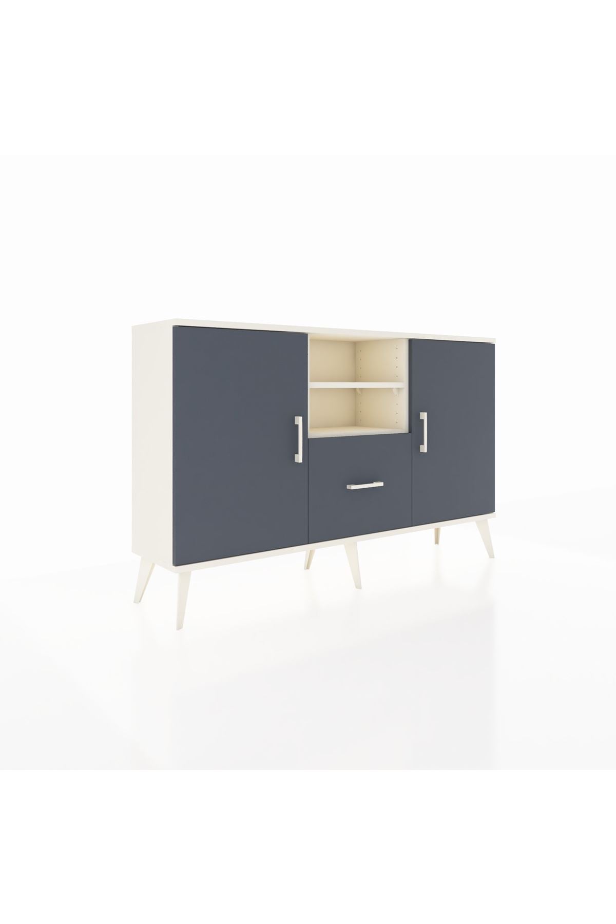 Arges Konsol 4 Raflı Tek Çekmeceli 2 Kapaklı 132x30x83 - S144M036V08A