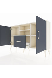 Arges Konsol 4 Raflı Tek Çekmeceli 2 Kapaklı 132x30x83 - S144M036V08A