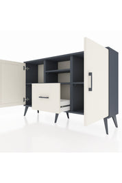 Arges Konsol 4 Raflı Tek Çekmeceli 2 Kapaklı 132x30x83 - S144M036V13A
