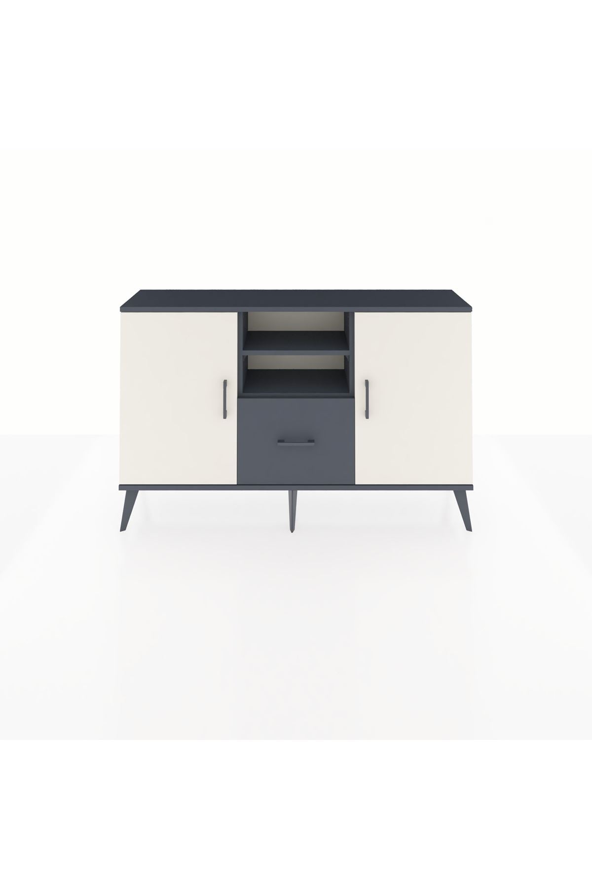 Arges Konsol 4 Raflı Tek Çekmeceli 2 Kapaklı 132x30x83 - S144M036V14A