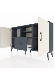 Arges Konsol 4 Raflı Tek Çekmeceli 2 Kapaklı 132x30x83 - S144M036V14A