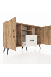 Arges Konsol 4 Raflı Tek Çekmeceli 2 Kapaklı 132x30x83 - S144M036V19A