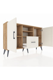 Arges Konsol 4 Raflı Tek Çekmeceli 2 Kapaklı 132x30x83 - S144M036V22A