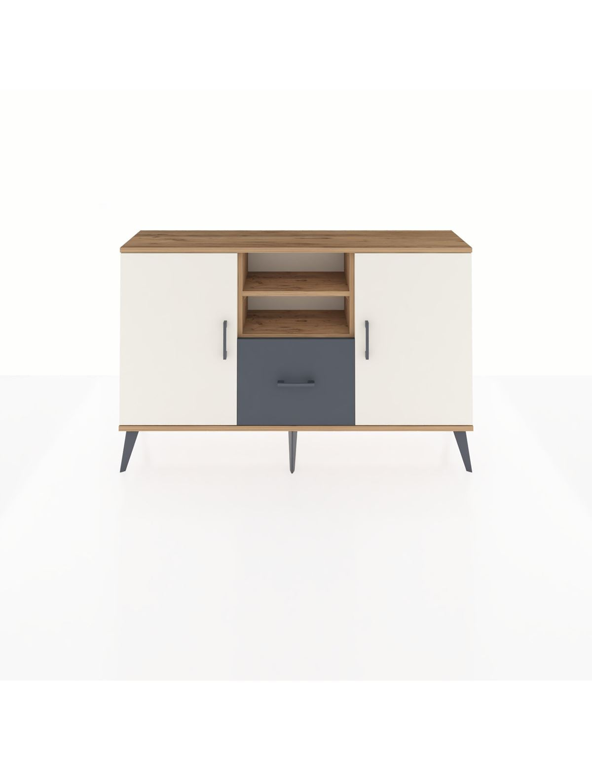 Arges Konsol 4 Raflı Tek Çekmeceli 2 Kapaklı 132x30x83 - S144M036V23A