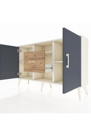 Arges Konsol 3 Raflı Tek Çekmeceli 2 Kapaklı 132x30x83 - S144M037V09A
