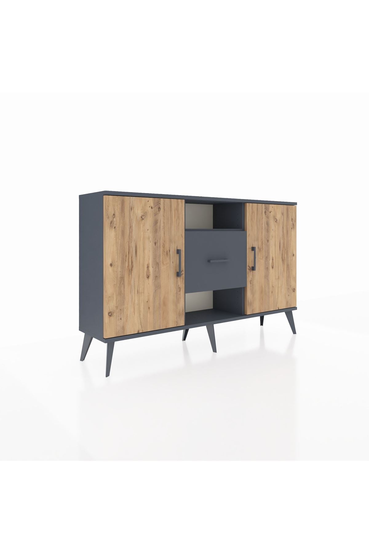 Arges Konsol 3 Raflı Tek Çekmeceli 2 Kapaklı 132x30x83 - S144M037V11A