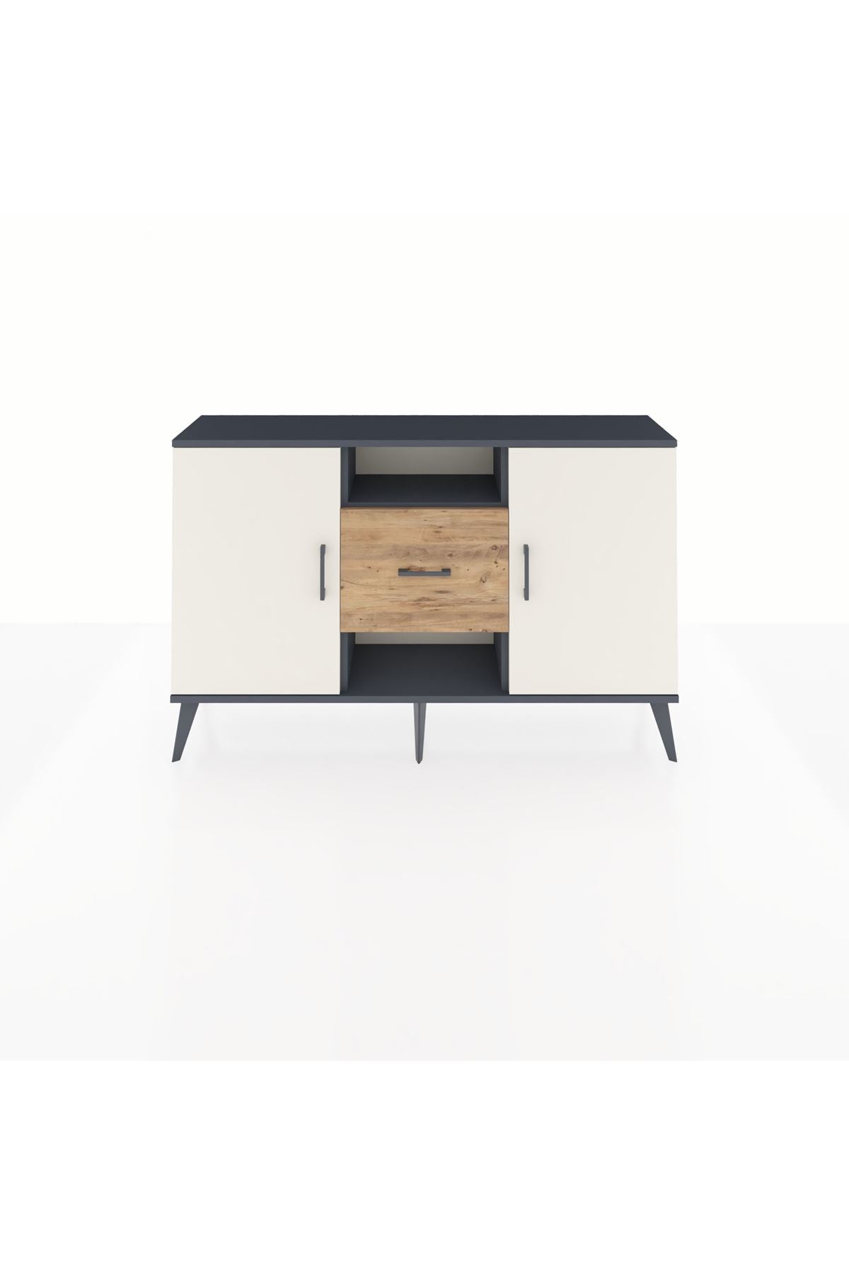 Arges Konsol 3 Raflı Tek Çekmeceli 2 Kapaklı 132x30x83 - S144M037V15A