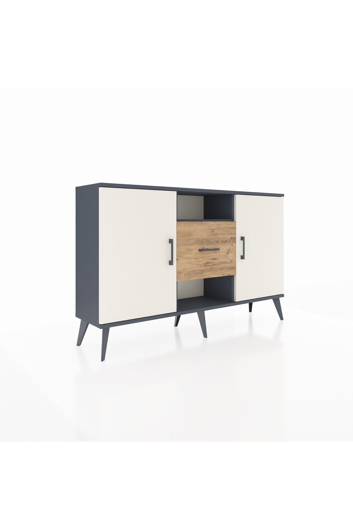 Arges Konsol 3 Raflı Tek Çekmeceli 2 Kapaklı 132x30x83 - S144M037V15A