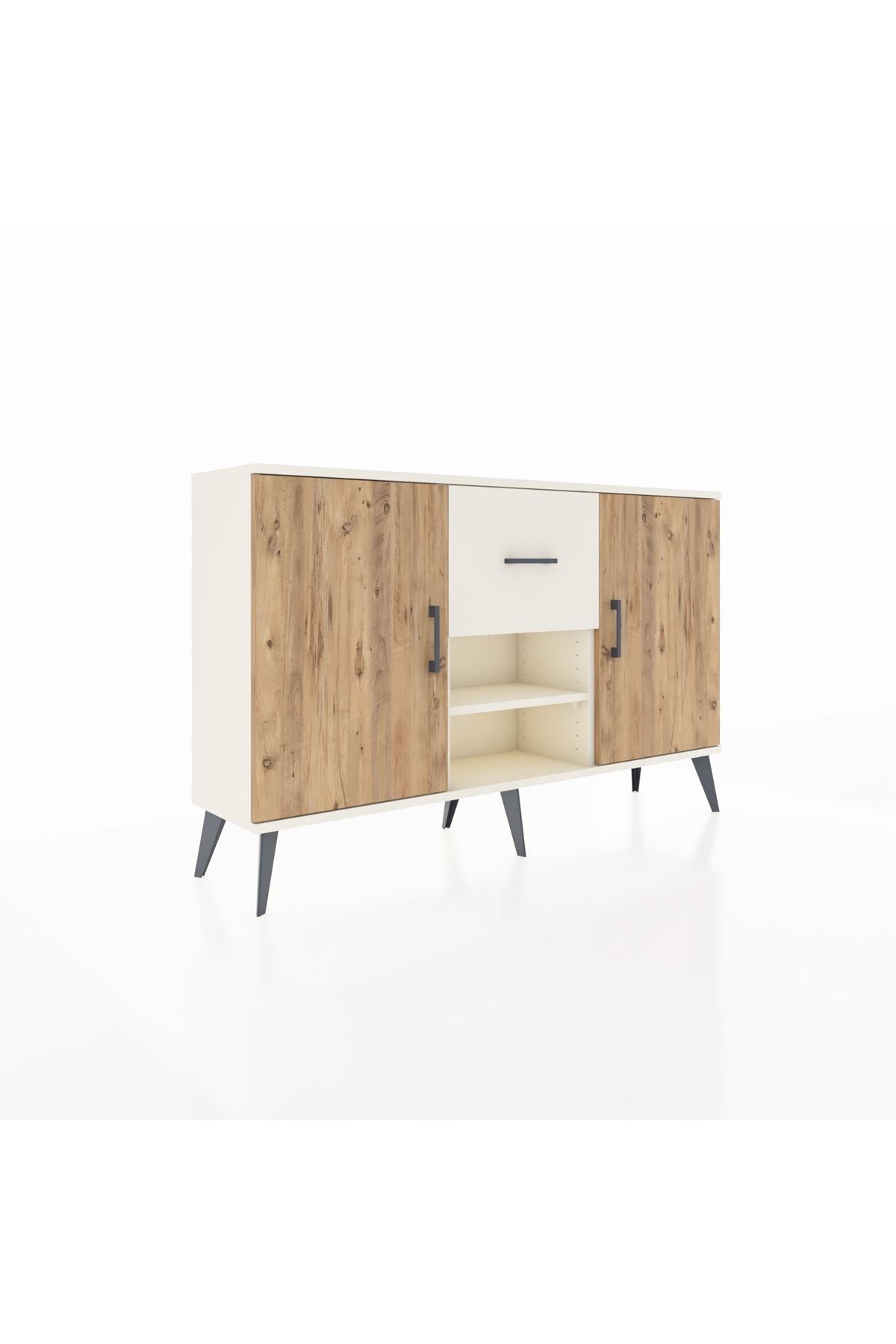 Arges Konsol 3 Raflı Tek Çekmeceli 2 Kapaklı 132x30x83 - S144M038V01A