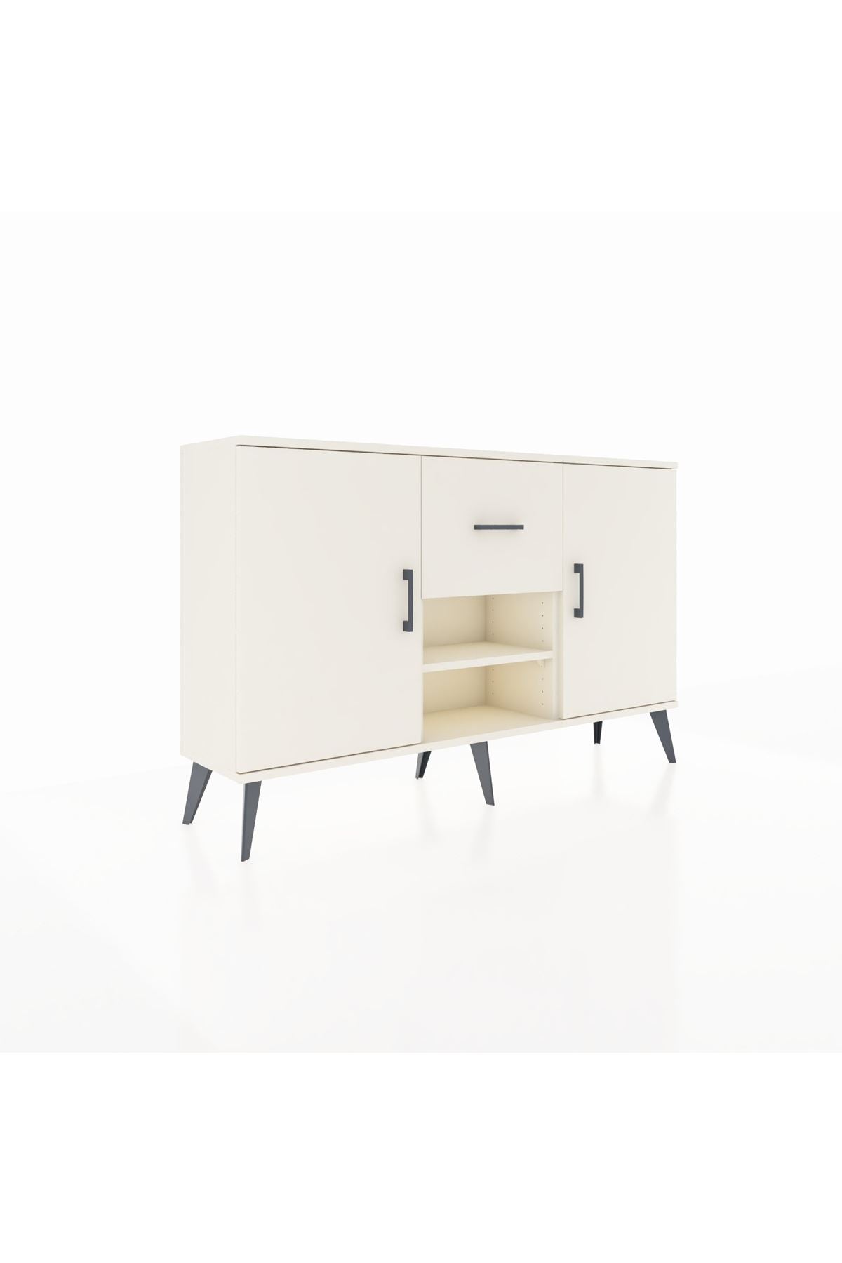 Arges Konsol 3 Raflı Tek Çekmeceli 2 Kapaklı 132x30x83 - S144M038V04A