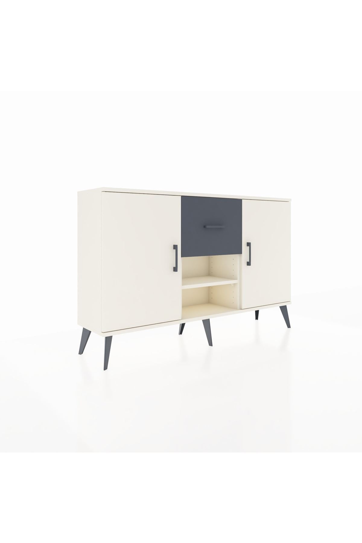 Arges Konsol 3 Raflı Tek Çekmeceli 2 Kapaklı 132x30x83 - S144M038V05A