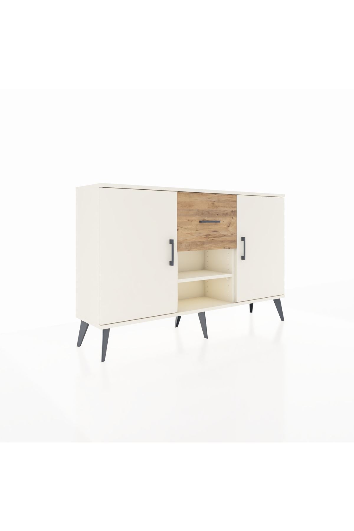 Arges Konsol 3 Raflı Tek Çekmeceli 2 Kapaklı 132x30x83 - S144M038V06A